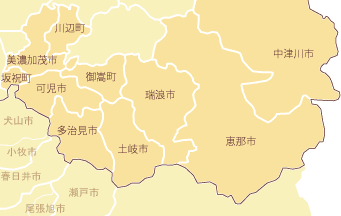 東濃エリアマップ